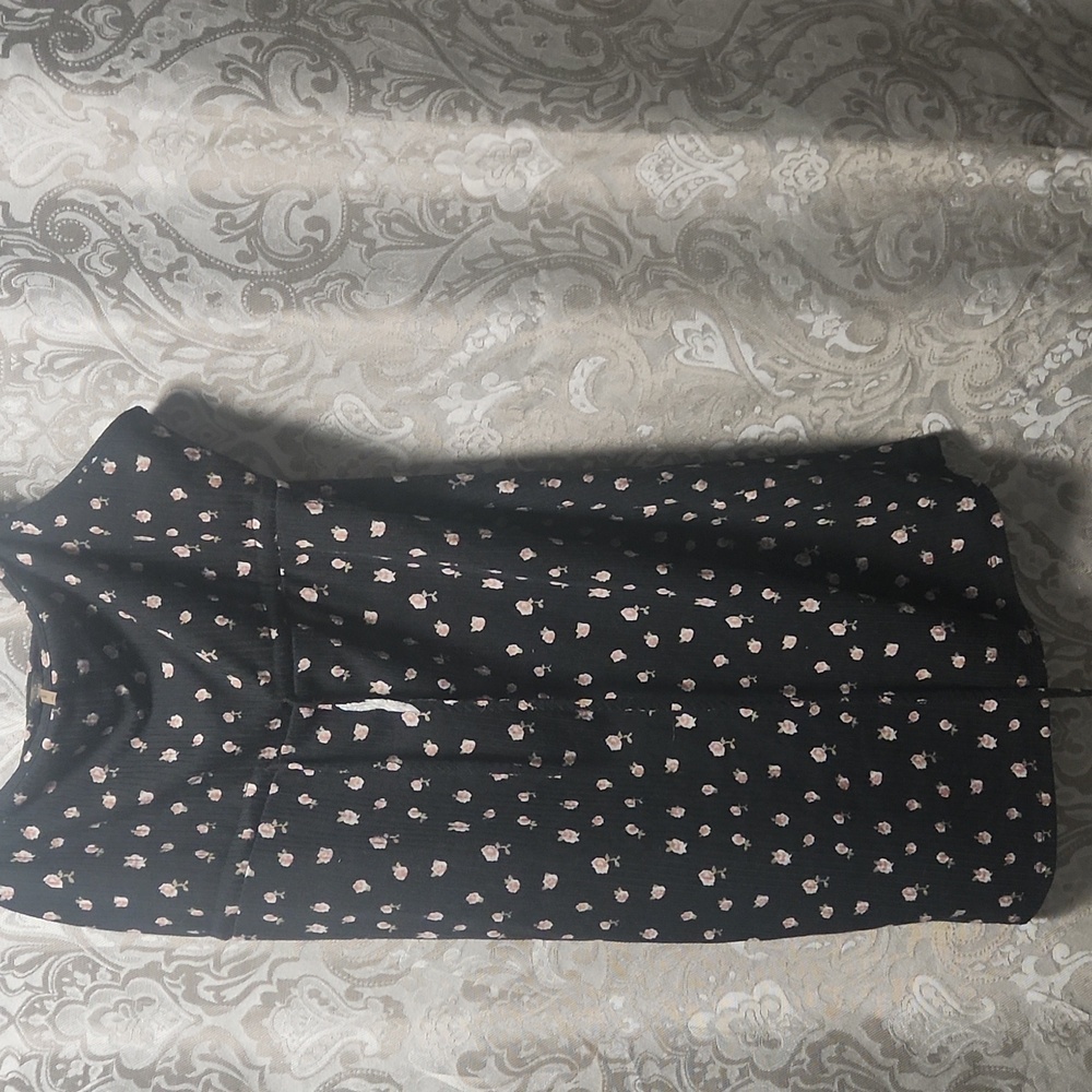 Harlow Black Dress with Pink Floral Accents